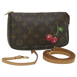 Louis Vuitton-LOUIS VUITTON Monogram Cherry Pochette Accessoires Pouch M95008 LV Auth ar10965b-Other