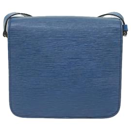 Louis Vuitton-LOUIS VUITTON Epi Cartouchiere MM Bolsa de Ombro Azul M52245 Autenticação de LV 60350-Azul