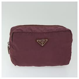 Prada-Prada Beutel Nylon 2Set Khaki Wine Red Auth bs10268-Bordeaux,Khaki