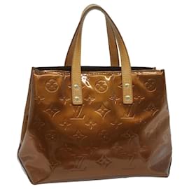 Louis Vuitton-LOUIS VUITTON Monogram Vernis Reade PM Hand Bag Bronze M91146 LV Auth tb939-Bronze