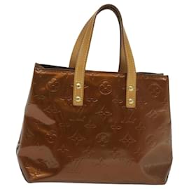 Louis Vuitton-LOUIS VUITTON Monogramm Vernis Reade PM Handtasche Bronze M91146 LV Auth tb939-Bronze