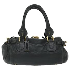 Chloé-Chloe Paddington Shoulder Bag Leather Black Auth tb918-Black