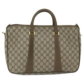 Gucci-Sac Boston GUCCI GG Supreme Web Sherry Line 2façon Beige Rouge 39 02 041 Auth yk9512-Rouge,Beige