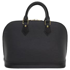 Louis Vuitton-LOUIS VUITTON Epi Alma Hand Bag Noir black M52142 LV Auth 55473-Black