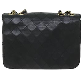 Chanel-CHANEL Borsa a tracolla con catena Matelasse Pelle di agnello Nero Bianco CC Auth bs10325-Nero,Bianco