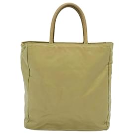 Prada-PRADA Hand Bag Nylon Beige Auth 60951-Beige