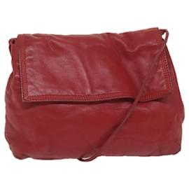 Loewe-LOEWE Shoulder Bag Leather Red Auth 60452-Red