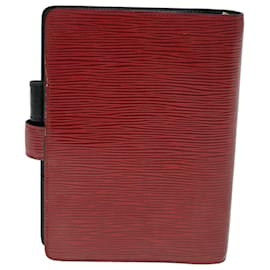 Louis Vuitton-LOUIS VUITTON Epi Agenda PM Day Planner Cover Rouge R20057 LV Auth ki3852-Rouge
