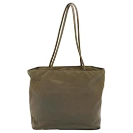 Prada-PRADA Shoulder Bag Nylon Khaki Auth 60958-Khaki