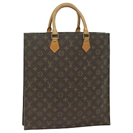 Louis Vuitton-LOUIS VUITTON Monogram Sac Plat Hand Bag M51140 LV Auth th4339-Monogram