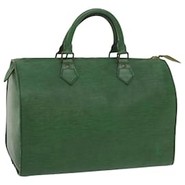 Louis Vuitton-Louis Vuitton Epi Speedy 30 Bolsa de Mão Vintage Bornéu Verde M43004 Autenticação LV tb927-Outro