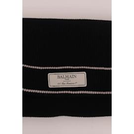 Balmain-wool scarf-Black