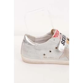 Golden Goose-Leather sneakers-Grey