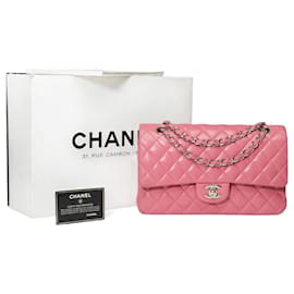 Chanel-Sac Chanel Timeless/Classic in Pink Leather - 101622-Pink