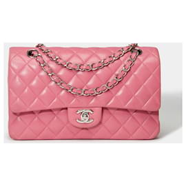 Chanel-Sac Chanel Timeless/Classic in Pink Leather - 101622-Pink