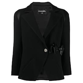 Chanel-Paris / London Runway Black Tweed Jacket-Black