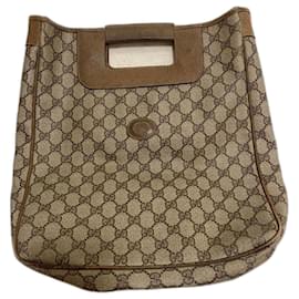 Gucci-Vintage Gucci-Monogramm-Einkaufstasche-Beige