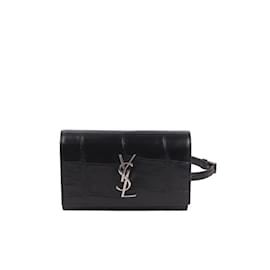 Saint Laurent-Leather belt bag-Black