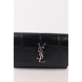 Saint Laurent-Leather belt bag-Black