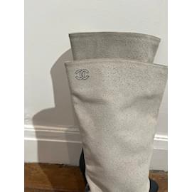 Chanel-CHANEL  Boots T.eu 38 Suede-Grey