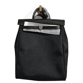 Hermès-HERMES  Backpacks T.  cloth-Black