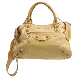 Balenciaga-BALENCIAGA  Handbags   Leather-Yellow