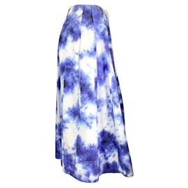 Autre Marque-Jason Wu Blue / White Tie-Dye Cotton Midi Skirt-Blue