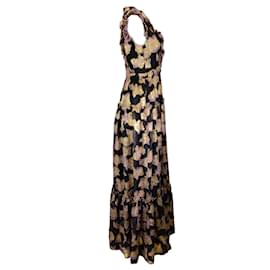 Autre Marque-Erdem black / Gold Lurex Rose Filcoupe Ava Gown-Multiple colors