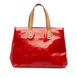 Louis Vuitton-Red Louis Vuitton Monogram Vernis Reade PM Handbag-Red