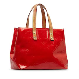 Louis Vuitton-Red Louis Vuitton Monogram Vernis Reade PM Handbag-Red