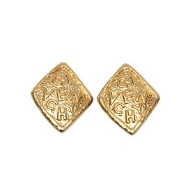 Brincos vintage com logo Givenchy em tom dourado Dourado