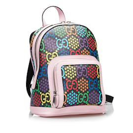 Gucci-Pink Gucci GG Supreme Psychedelic Backpack-Pink