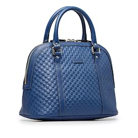Gucci-Cartable bleu Gucci Medium Microguccissima Dome-Bleu