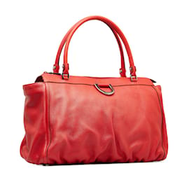 Gucci-Sac cabas en cuir rouge Gucci Abbey D Ring-Rouge