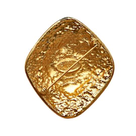 Chanel-Broche de losango Chanel em ouro-Dourado