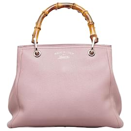 Gucci-Bolso shopper de bambú Gucci rosa-Rosa