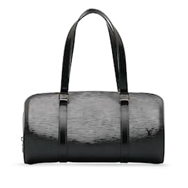 Louis Vuitton-Black Louis Vuitton Epi Soufflot Handbag-Black