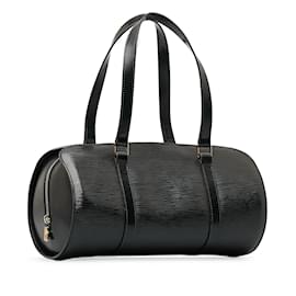 Louis Vuitton-Black Louis Vuitton Epi Soufflot Handbag-Black