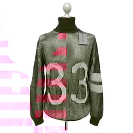 Balenciaga-Suéter de gola alta-Branco,Vermelho