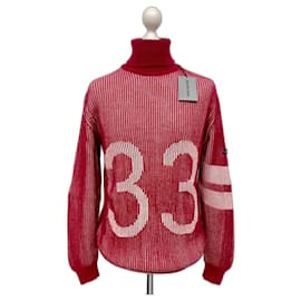 Balenciaga-Suéter de gola alta-Branco,Vermelho