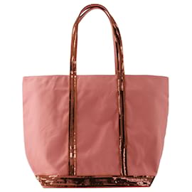Vanessa Bruno-Cabas L Shopper Bag - Vanessa Bruno - Cotton - Pink Litchi-Pink