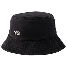 Y3-Bucket Hat - Y-3 - Cotton - Black-Black