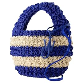 JW Anderson-Popcorn Basket Bag - J.W. Anderson - Cotton - Blue/White-Blue