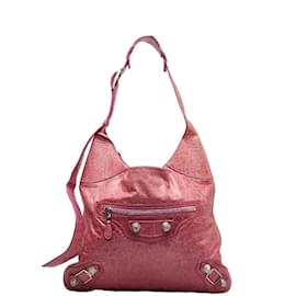 Balenciaga-Leather Classic Day Hobo 182076-Pink