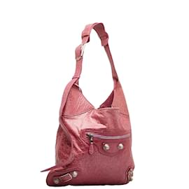 Balenciaga-Leather Classic Day Hobo 182076-Pink