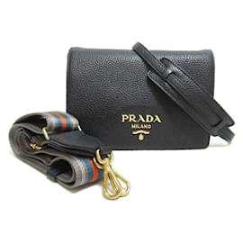 Prada-Vitello Daino Crossbody Bag 1BD102-Black