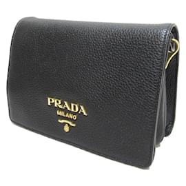 Prada-Vitello Daino Crossbody Bag 1BD102-Black