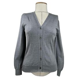 Cardigan de lã cinza Miu Miu Cinza