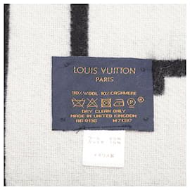 Louis Vuitton-Louis Vuitton Schwarzer Cardiff Wollschal-Schwarz