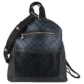 Louis Vuitton-Louis Vuitton Blue Damier Cobalt Matchpoint Hybrid Backpack-Black,Blue,Dark blue